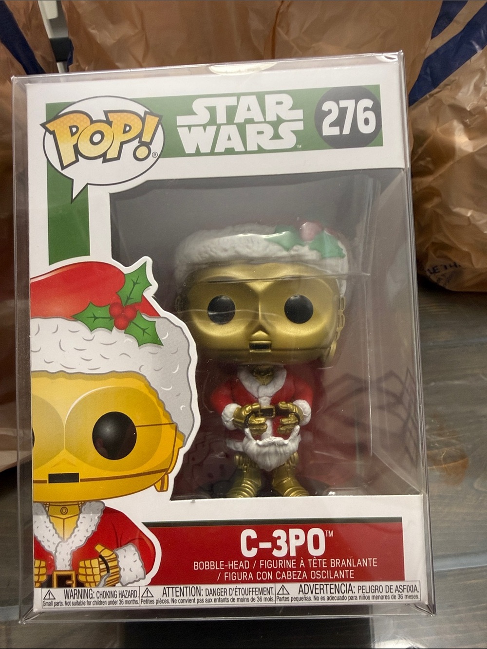 Funko C-3PO Holiday Pop! Figure - Gold & Red